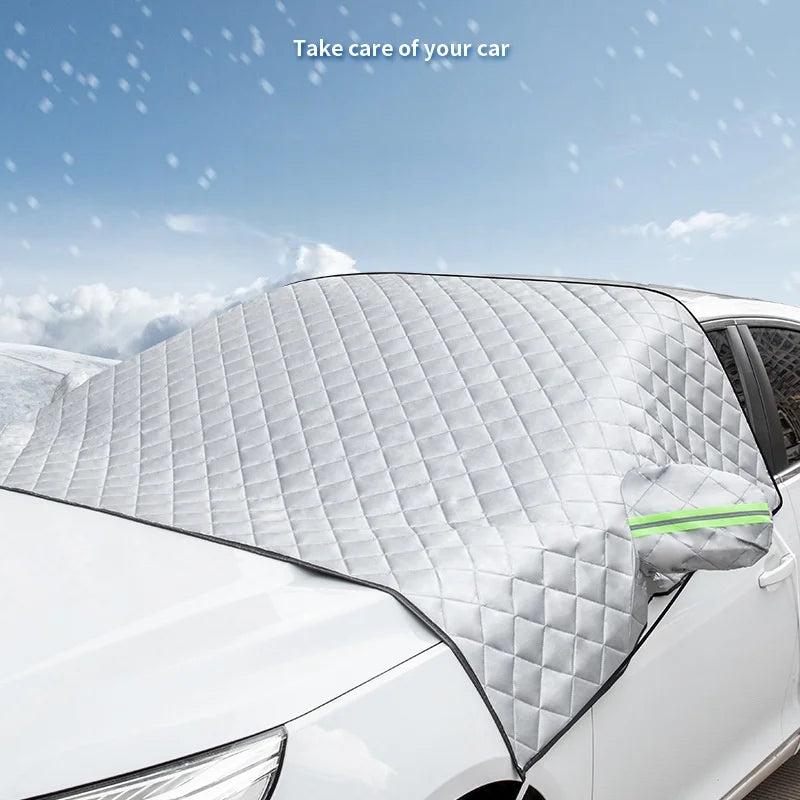 Car Four Seasons Use Windshield Snow Cover Car Sun Shade Block Frost Protection Sun Protection Anti-ice Front Windscreen Cover