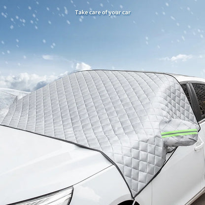 Car Four Seasons Use Windshield Snow Cover Car Sun Shade Block Frost Protection Sun Protection Anti-ice Front Windscreen Cover